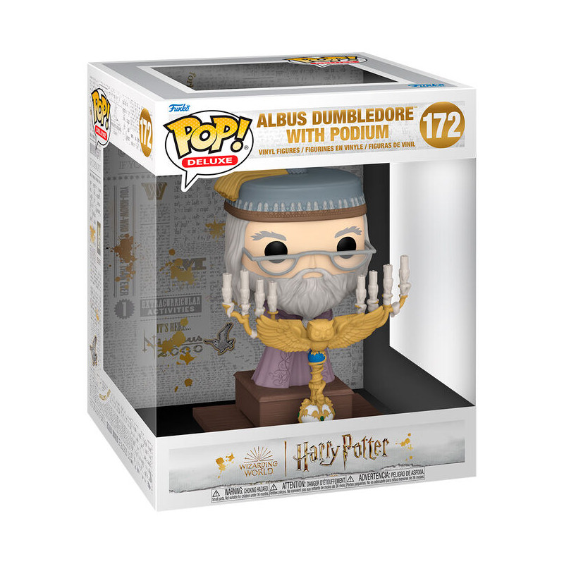 Figura POP Deluxe Harry Potter y el Prisionero de Azkaban - Dumbledore with Podium