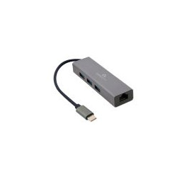 GEMBIRD ADAPTADOR DE RED USB-C GIGABIT CON CONCENTRADOR USB 3.0 DE 3 PUERTOS