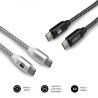 SUBBLIM PACK 2 CABLES USB-C - USB-C (3.0A) BLACK/SILVER