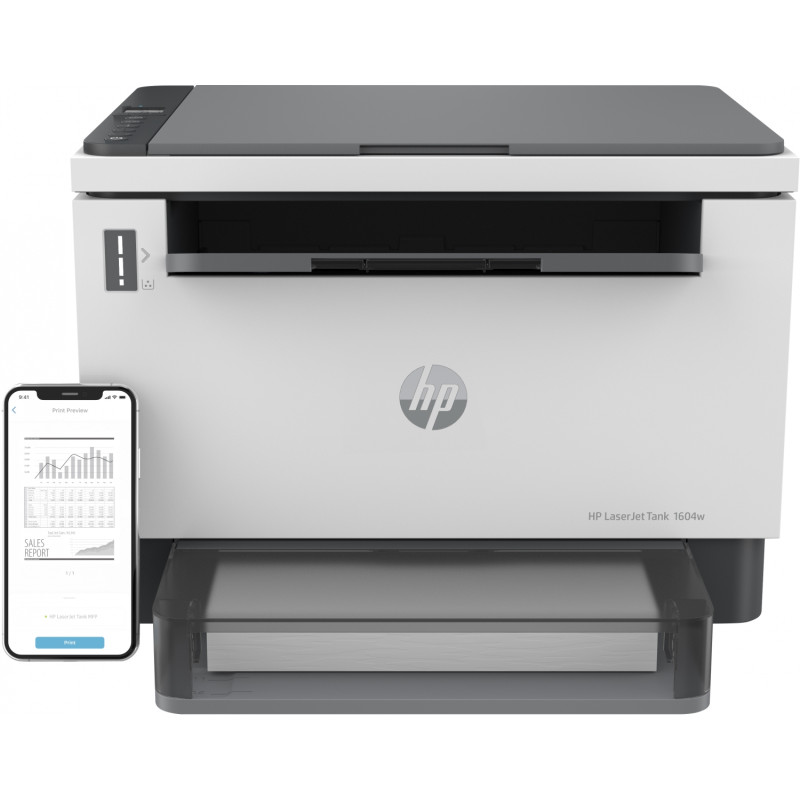 HP LaserJet Impresora multifunción Tank 1604w, Blanco y negro, Impresora para Empresas, Impresión,