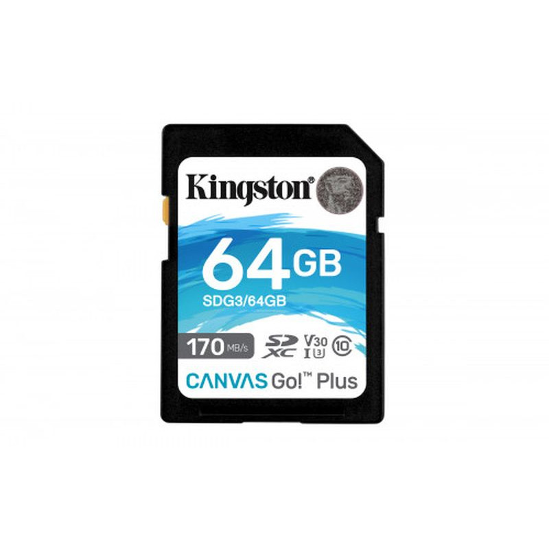 KINGSTON TECHNOLOGY CANVAS GO! PLUS MEMORIA FLASH 64 GB SD CLASE 10 UHS-I