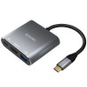 AISENS CONVERSOR USB-C MACHO/ HDMI HEMBRA- USB HEMBRA- USB C HEMBRA 15 CM/ GRIS