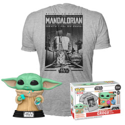 Set figura POP & Tee Star Wars Mandalorian Grogu Exclusive